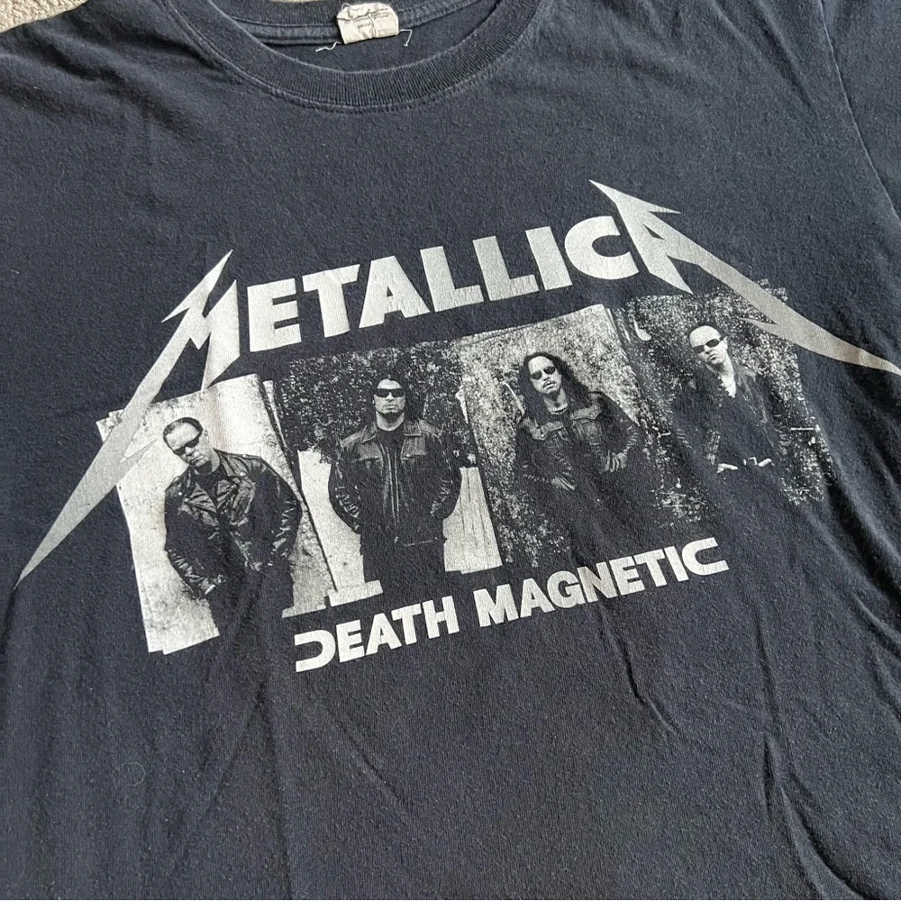 VTG Metallica Death Magnetic World Tour T Shirt Men’s Sz M Black Double Sided - Picture 3 of 10